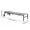 vidaXL Sun Loungers 2 pcs with Table Textilene and Steel