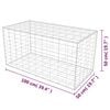 vidaXL Gabion Basket Galvanised Steel 100x50x50 cm