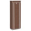 vidaXL Fabric Shoe Cabinet with Cover 57 x 29 x 162 cm Brown
