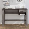 vidaXL Desk HAMAR Light Grey 110x40x75 cm Solid Wood Pine