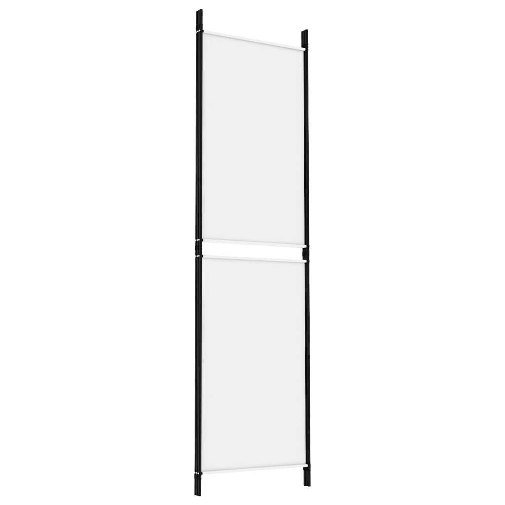 vidaXL 3-Panel Room Divider White 150x180 cm Fabric
