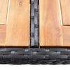 vidaXL 7 Piece Outdoor Bar Set with Cushions Poly Rattan Black