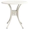 vidaXL 3 Piece Bistro Set Cast Aluminium White