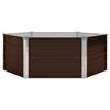 vidaXL Raised Garden Bed Brown 129x129x45 cm Galvanised Steel