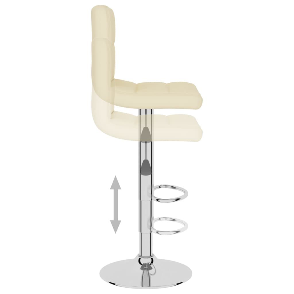 vidaXL Bar Stools 2 pcs Cream Fabric