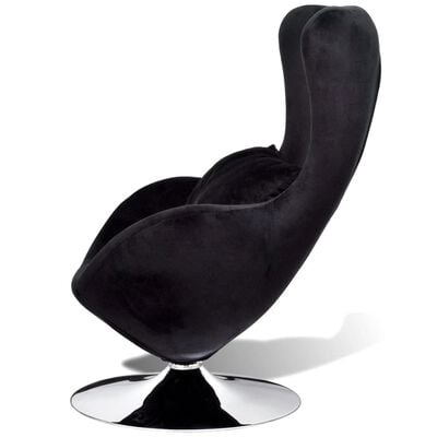 vidaXL Armchair with Egg Shape Black, black vidaXL Armchair with Egg Shape Black