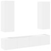 vidaXL 4 Piece TV Cabinet Set White Engineered Wood