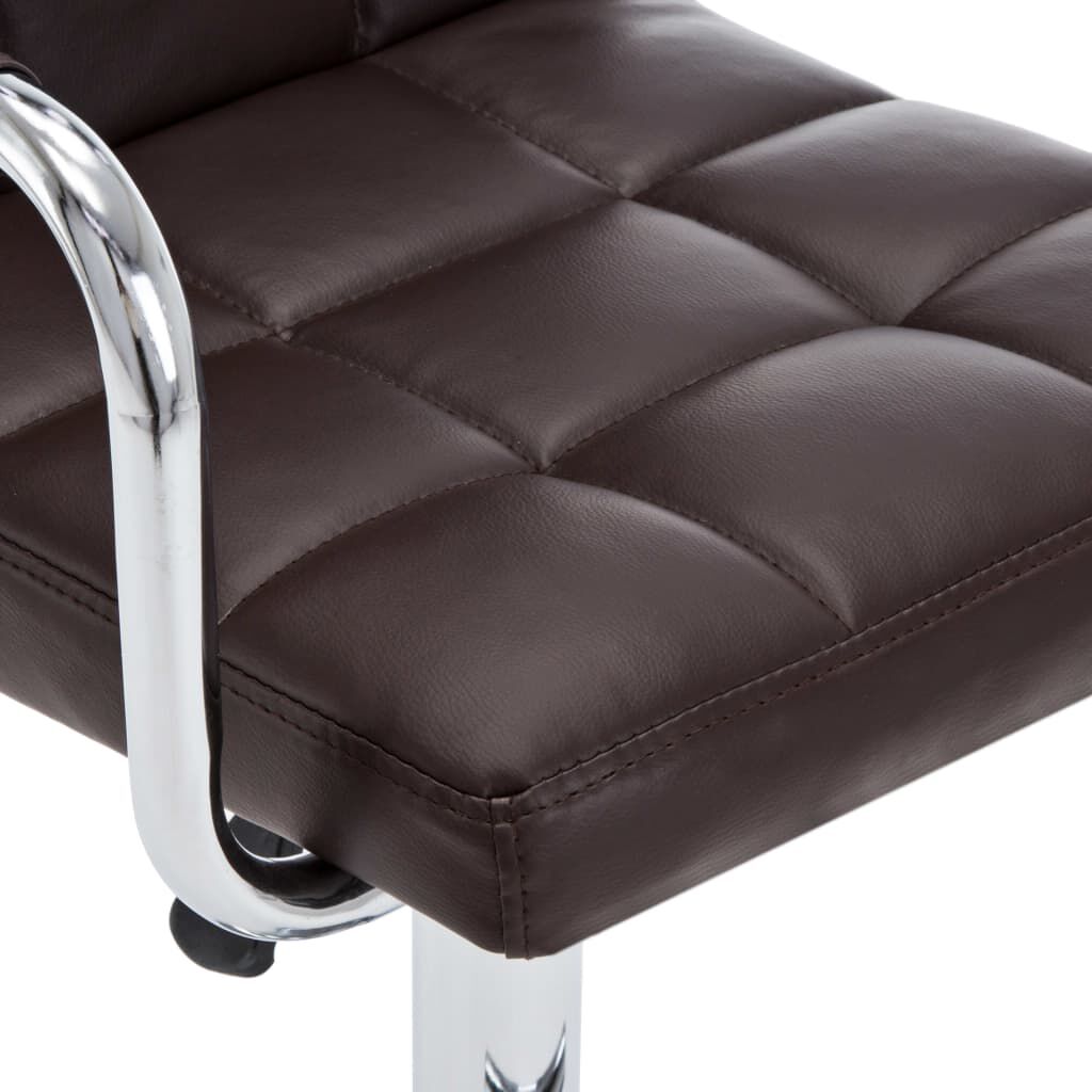 vidaXL Bar Stools 2 pcs Brown Faux Leather