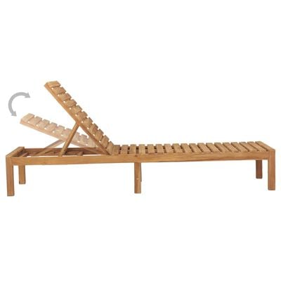 vidaXL Sun Lounger Solid Teak Wood,  vidaXL Sun Lounger Solid Teak Wood