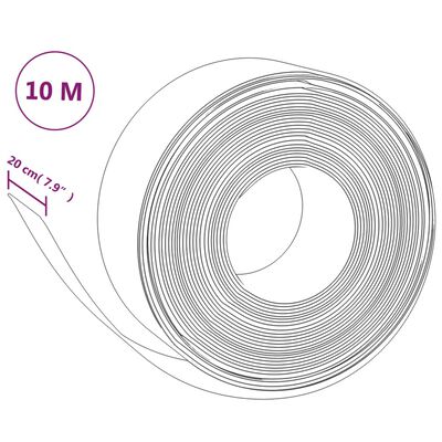vidaXL Garden Edgings 3 pcs Grey 10 m 20 cm Polyethylene, grey vidaXL Garden Edgings 3 pcs Grey 10 m 20 cm Polyethylene