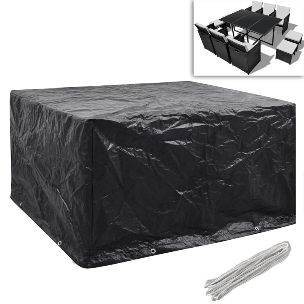 vidaXL Garden Furniture Covers 2pcs 6 Person Poly Rattan 172x113cm