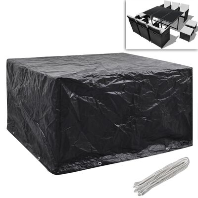 vidaXL Garden Furniture Covers 2pcs 6 Person Poly Rattan 172x113cm,  vidaXL Garden Furniture Covers 2pcs 6 Person Poly Rattan 172x113cm
