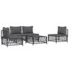 vidaXL 5 Piece Garden Lounge Set with Cushions Anthracite Steel