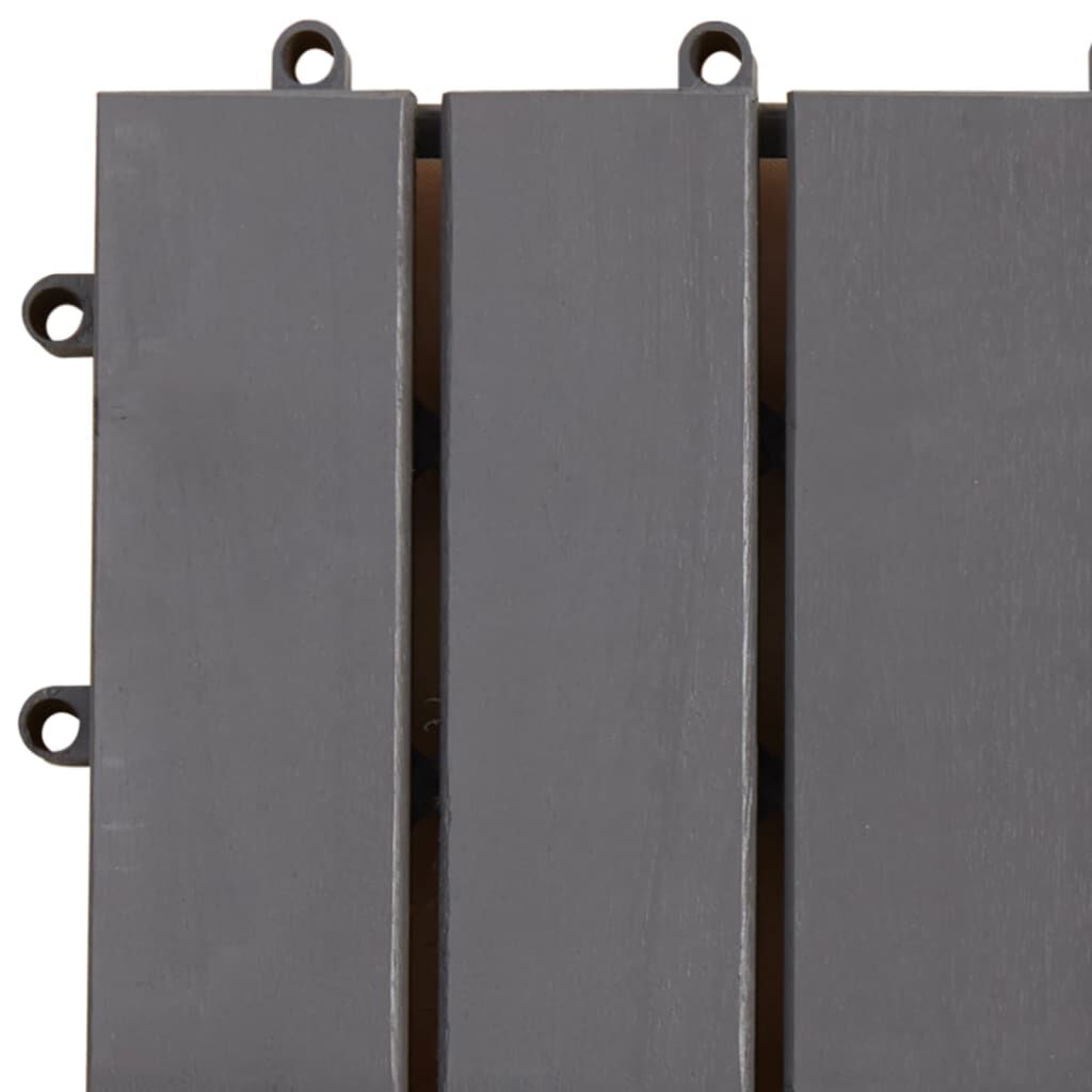 vidaXL Decking Tiles 20 pcs Grey Wash 30x30 cm Solid Acacia Wood