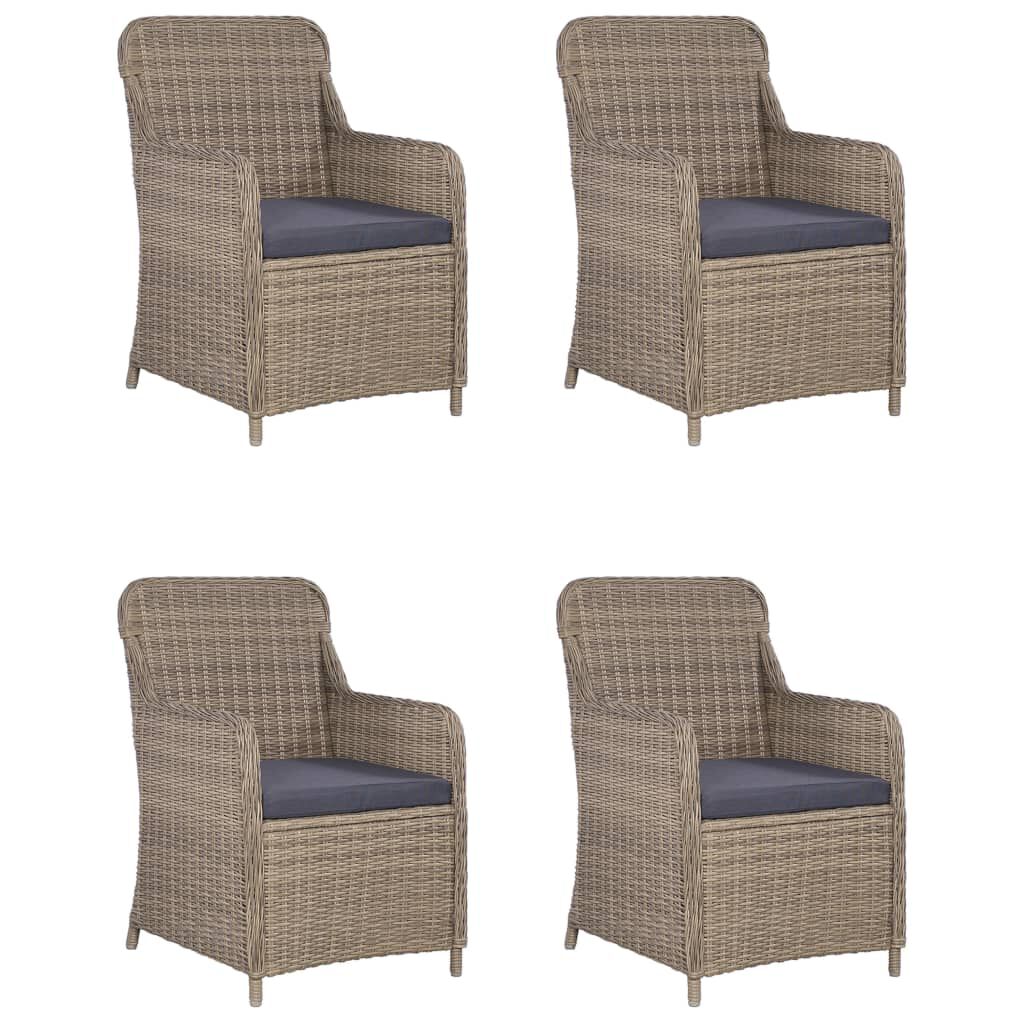 vidaXL 5 Piece Garden Dining Set Brown