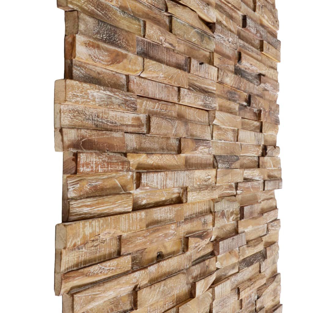 vidaXL 3D Wall Cladding Panels 10 pcs 1.01 m² Solid Teak Wood