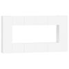 vidaXL 8 Piece TV Cabinet Set White Engineered Wood