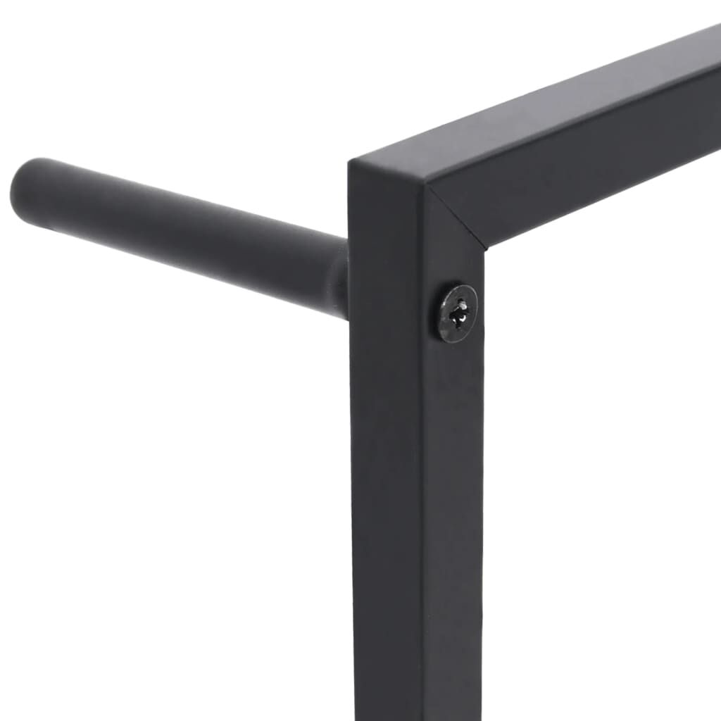vidaXL Towel Rack Black 45x10x115 cm Steel