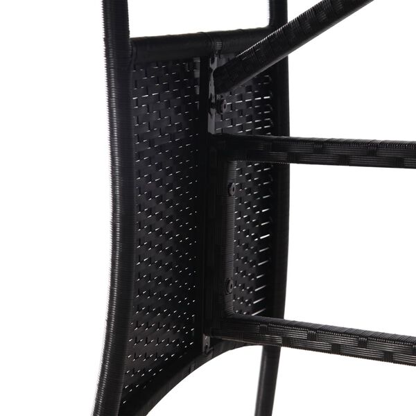 vidaXL Garden Table Black 140x80x74 cm Poly Rattan
