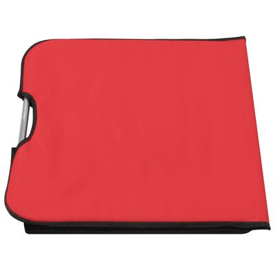 vidaXL Folding Beach Mats 2 pcs Steel and Fabric Red