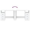 vidaXL Desk with Drawers White 102x50x76 cm Engineered Wood