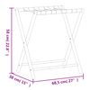 vidaXL Luggage Rack Black 68.5x38x58 cm Bamboo