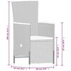 vidaXL 9 Piece Garden Dining Set with Cushions Grey