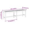 vidaXL Garden Bench 150x35x45 cm Solid Wood Acacia