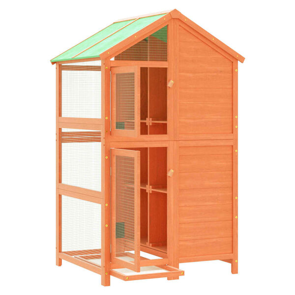 vidaXL Bird House Brown 97x81x152 cm Solid Wood Pine