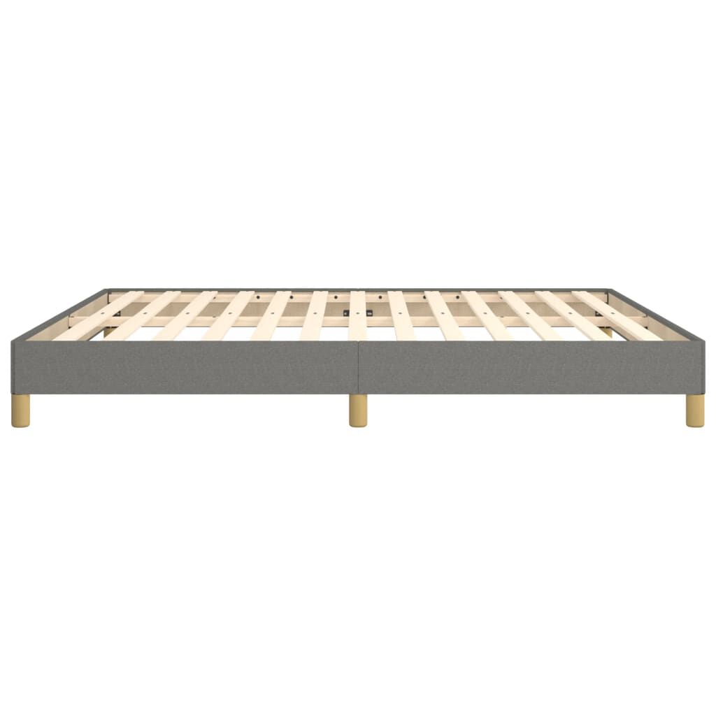 vidaXL Bed Frame without Mattress Dark Grey 180x200 cm Super King Fabric