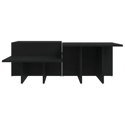 vidaXL Coffee Tables 2 pcs Black Engineered Wood, black vidaXL Coffee Tables 2 pcs Black Engineered Wood