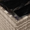 vidaXL Garden Storage Box Grey 110x50x54 cm Poly Rattan Acacia Wood