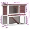 vidaXL Outdoor Rabbit Hutch 1 Door Brown Wood