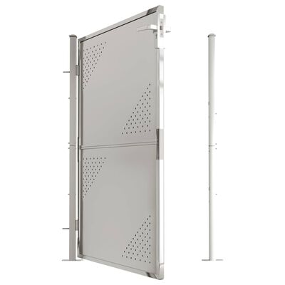 vidaXL Garden Gate 100x145 cm Stainless Steel,  vidaXL Garden Gate 100x145 cm Stainless Steel