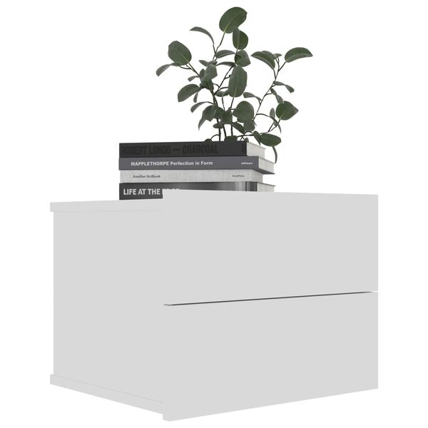 vidaXL Bedside Cabinets 2 pcs White 40x30x30 cm Engineered Wood