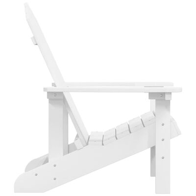 vidaXL Garden Adirondack Chair HDPE White, white vidaXL Garden Adirondack Chair HDPE White