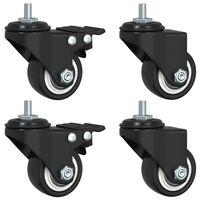 vidaXL Caster Wheels 4 pcs Black 35 mm Iron,  vidaXL Caster Wheels 4 pcs Black 35 mm Iron