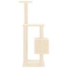 vidaXL Cat Tree with Sisal Scratching Posts Cream 104 cm