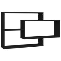 vidaXL Wall Shelf Black 104x20x58.5 cm Engineered Wood, black vidaXL Wall Shelf Black 104x20x58.5 cm Engineered Wood