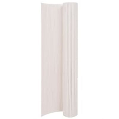 vidaXL Double-Sided Garden Fence 90x400 cm White, white vidaXL Double-Sided Garden Fence 90x400 cm White