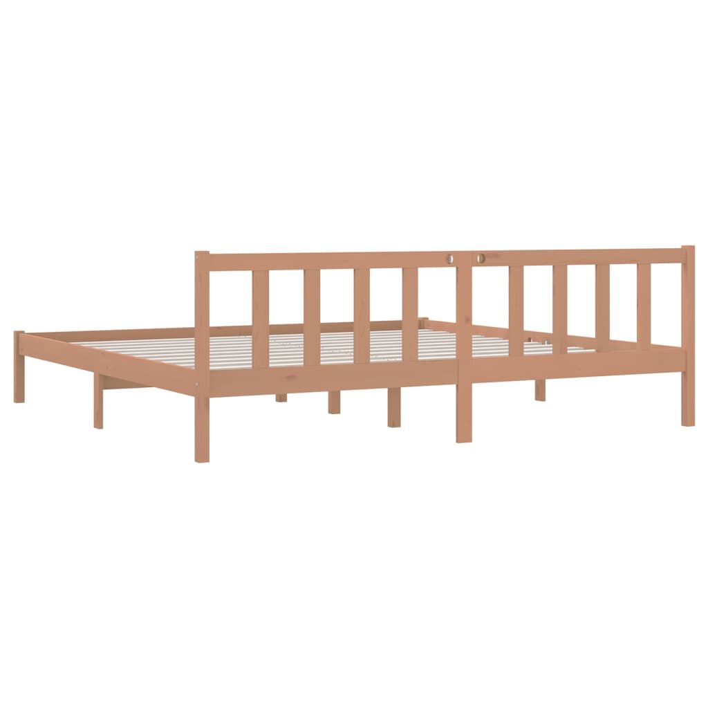 vidaXL Bed Frame without Mattress Honey Brown Solid Wood 200x200 cm