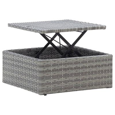 vidaXL Garden Lounge Bed with Roof Mixed Grey Poly Rattan, grey vidaXL Garden Lounge Bed with Roof Mixed Grey Poly Rattan