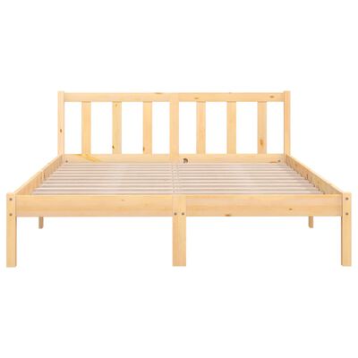 vidaXL Bed Frame without Mattress Solid Wood 140x200 cm, natural vidaXL Bed Frame without Mattress Solid Wood 140x200 cm