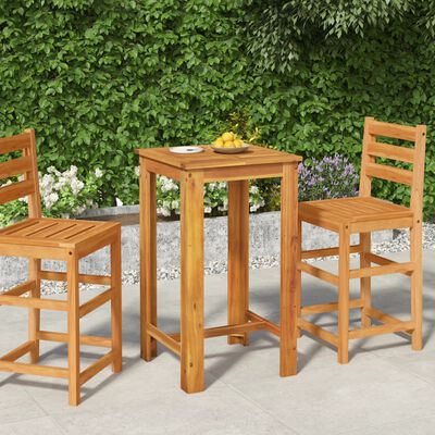 vidaXL Garden Bar Table 60x60x105 cm Solid Wood Acacia