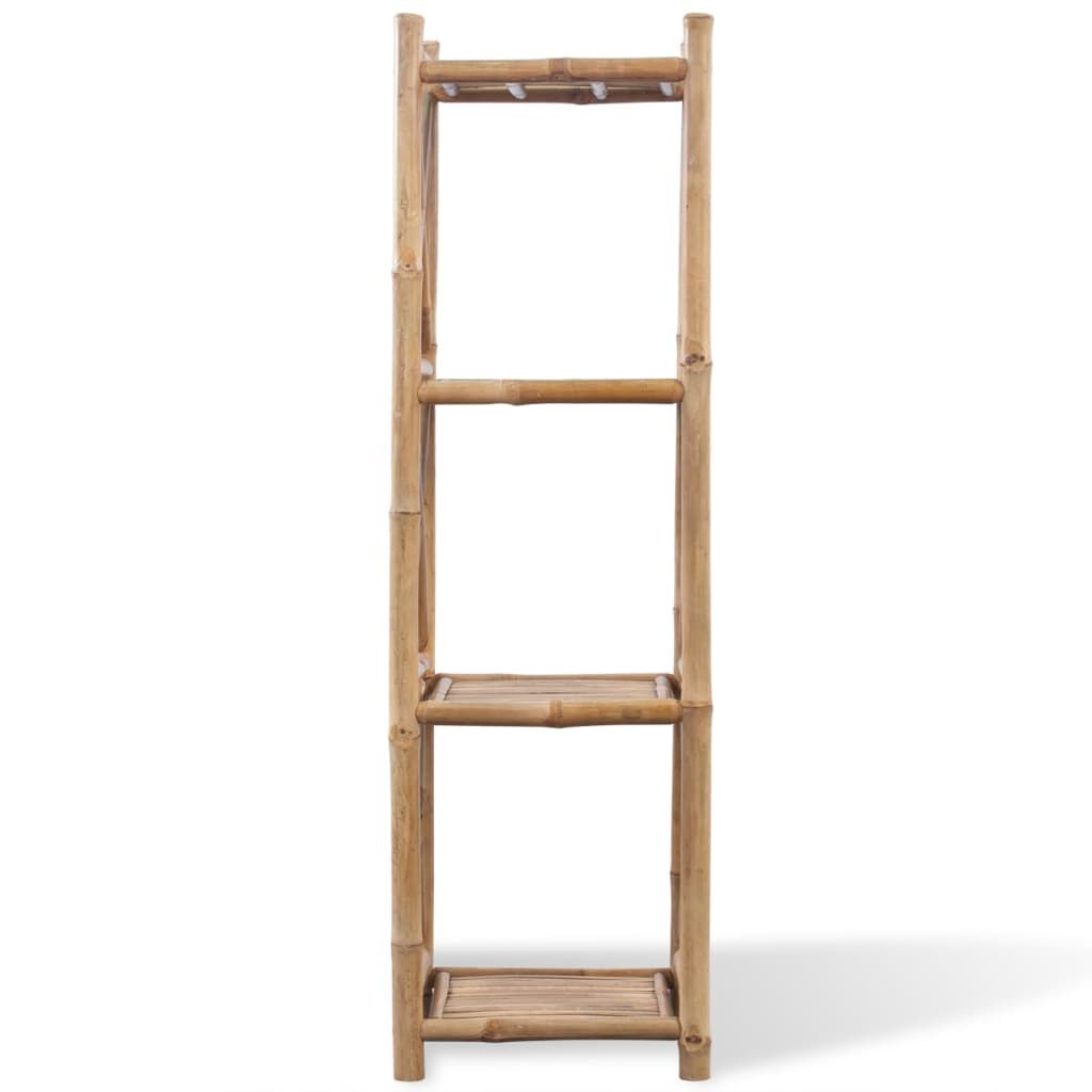 vidaXL 4-Tier Square Bamboo Shelf