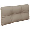 vidaXL Pallet Cushion Taupe 70x40x12 cm Fabric