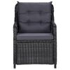 vidaXL 5 Piece Garden Dining Set Black