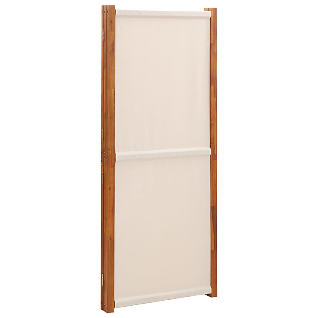 vidaXL 3-Panel Room Divider Cream White 210x180 cm