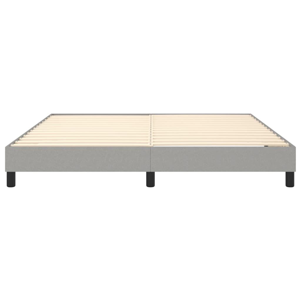 vidaXL Bed Frame without Mattress Light Grey 180x200 cm Super King Fabric