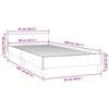 vidaXL Bed Frame without Mattress Dark Grey 92x187 cm Single Fabric